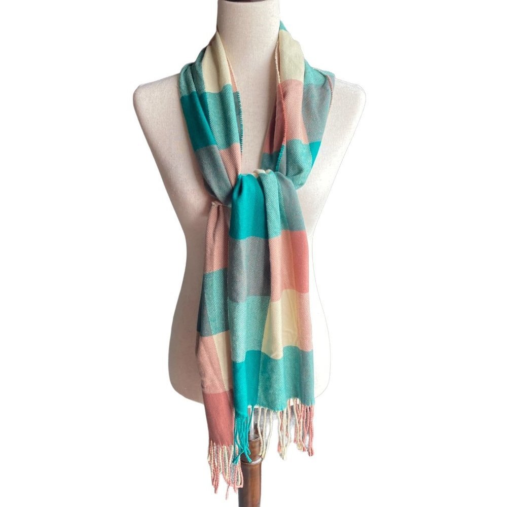 Cashmere Feel Italy‎ Design 72" x 12" Fringe Hem Soft Warm Scarf Shawl Wrap